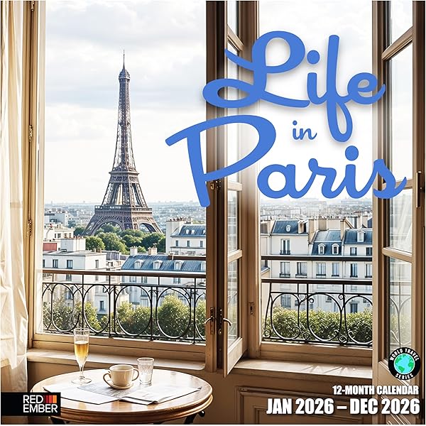 Paris | 2026 12 x 24 Inch (Hanging) Monthly Square Wall Calendar